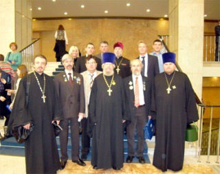 Группа участников на открытии Чтений в Государственном Кремлевском Дворце 
