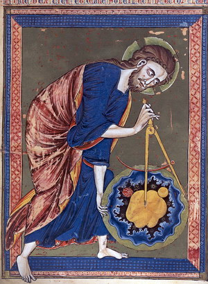 Сотворение мира. Миниатюра, 13 век, Франция 