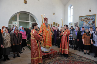 Молебен в храме Барабинска