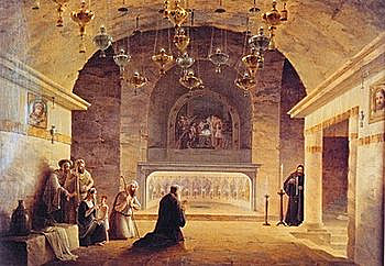 Пещера Рождества Христова в Вифлееме. 1833 г. Худож. М.Н. Воробьев